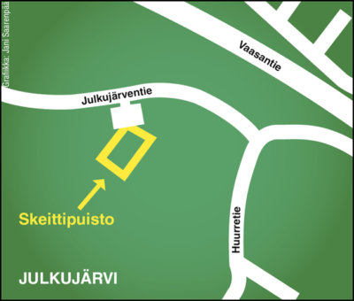 Tähän Julkujärven skeittiparkkia suunnitellaan.