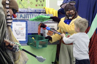 professori Kompostiini, taikakone, Pirkanmaan jätehuolto, kierrätys, lajittelu