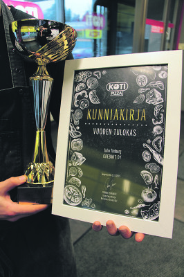 Timberg palkittiin vuoden Kotipizza-tulokkaana marraskuun alussa.