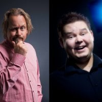 Naurua synkkään marraskuuhun – Koomikot Fredi Lilius ja Arimo Mustonen viihdyttävät vitseineen Ylöjärvellä järjestettävässä stand up -illassa